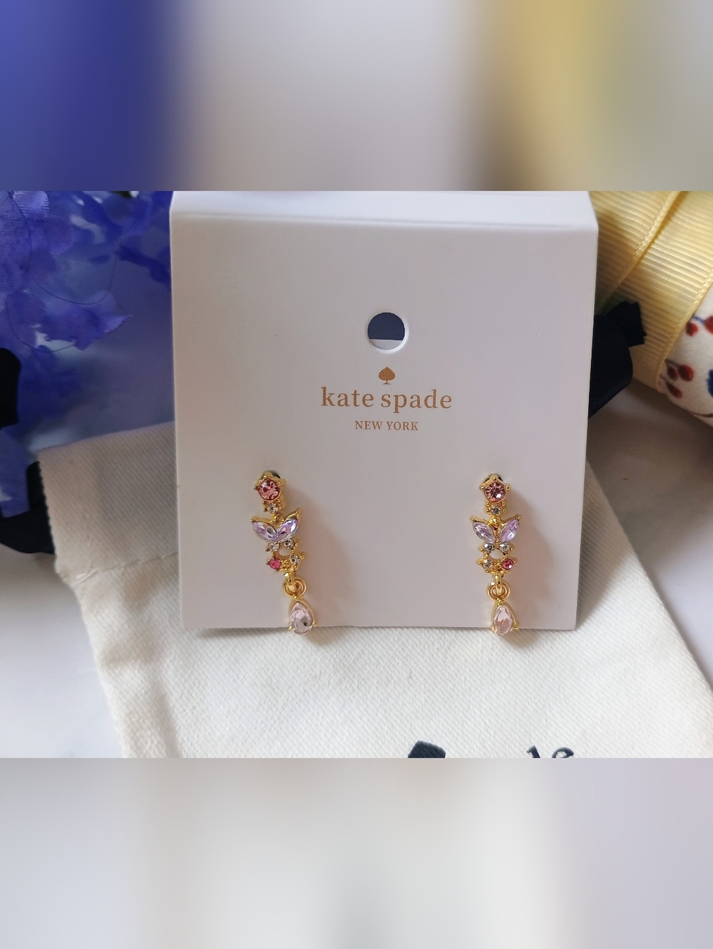 Kate Spade New York Dangling Butterfly Purple